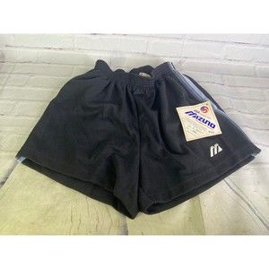 VTG Mizuno Volleyball Shorts DEADSTOCK Black Unisex Mens Womens Small USA Made